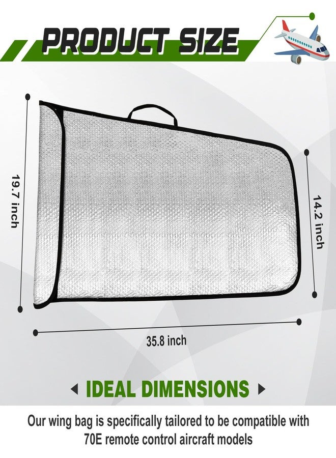 Ribbonlic Rc Plane Wing Bag 70e Bubble Layer Protection Bag for 2 Wings&Tube to Rc Airplane, 19.7 x 35.8 Inches/ 50 x 91 cm - Image 3